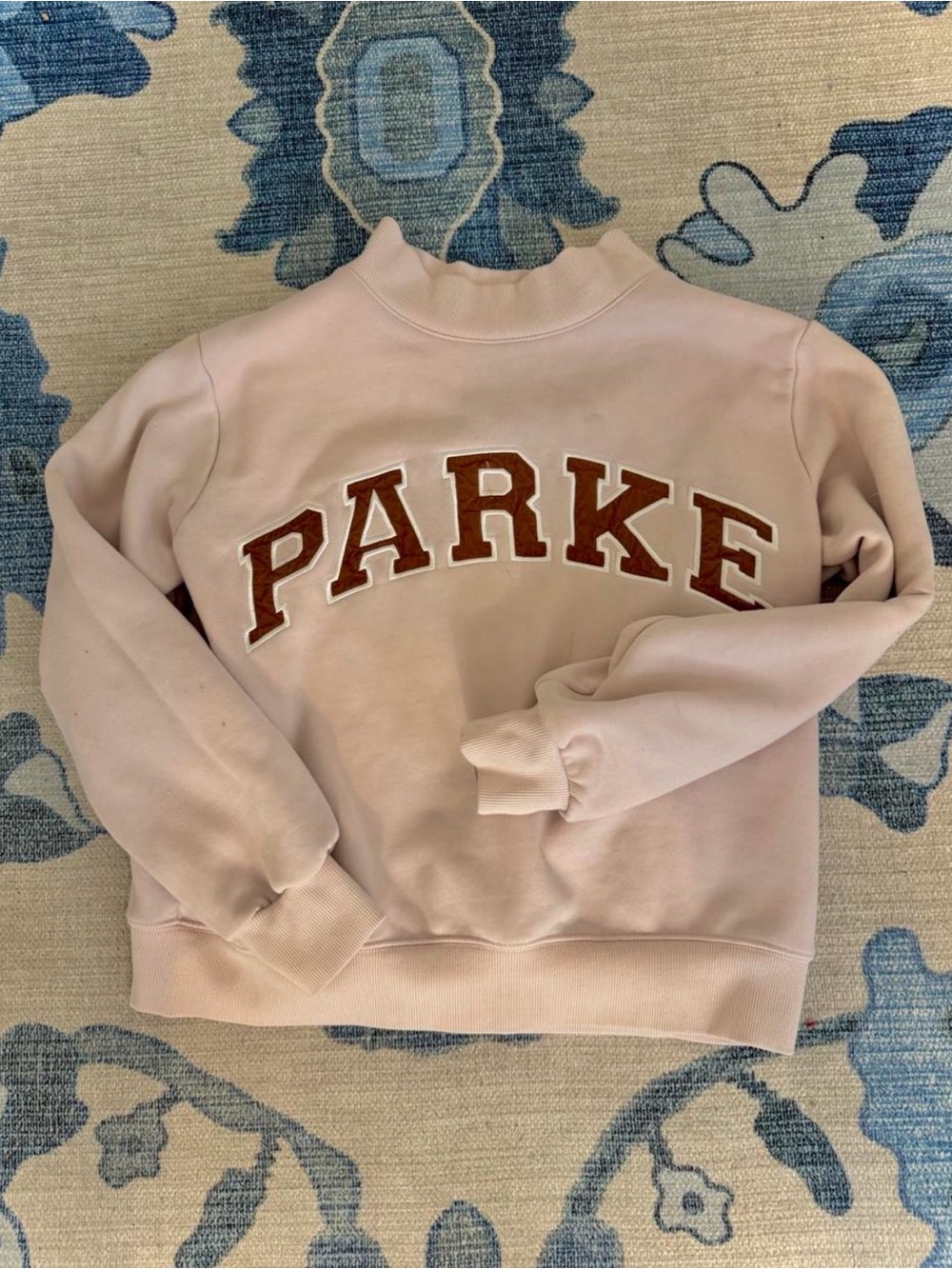 PARKE rose/mocha mockneck from hometown collection